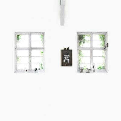 Fototapete VTWONEN "Fenster", weiß, B:3m L:3m, Vlies, Tapeten, Weiß - 300x300cm