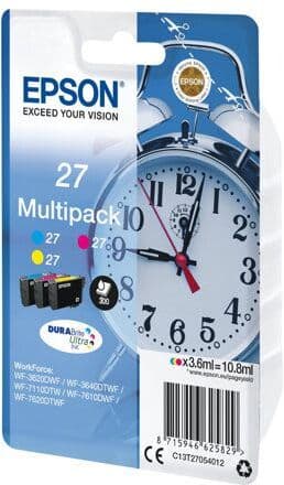 Epson 27 ink cartridge cyan, magenta and yellow standard capacity 3x3.6ml 3x350