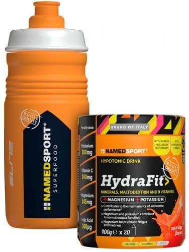 NAMEDSPORT Srl Named Sport, HydraFit Hypotonic Drink 400 g + Borraccia Omaggio.