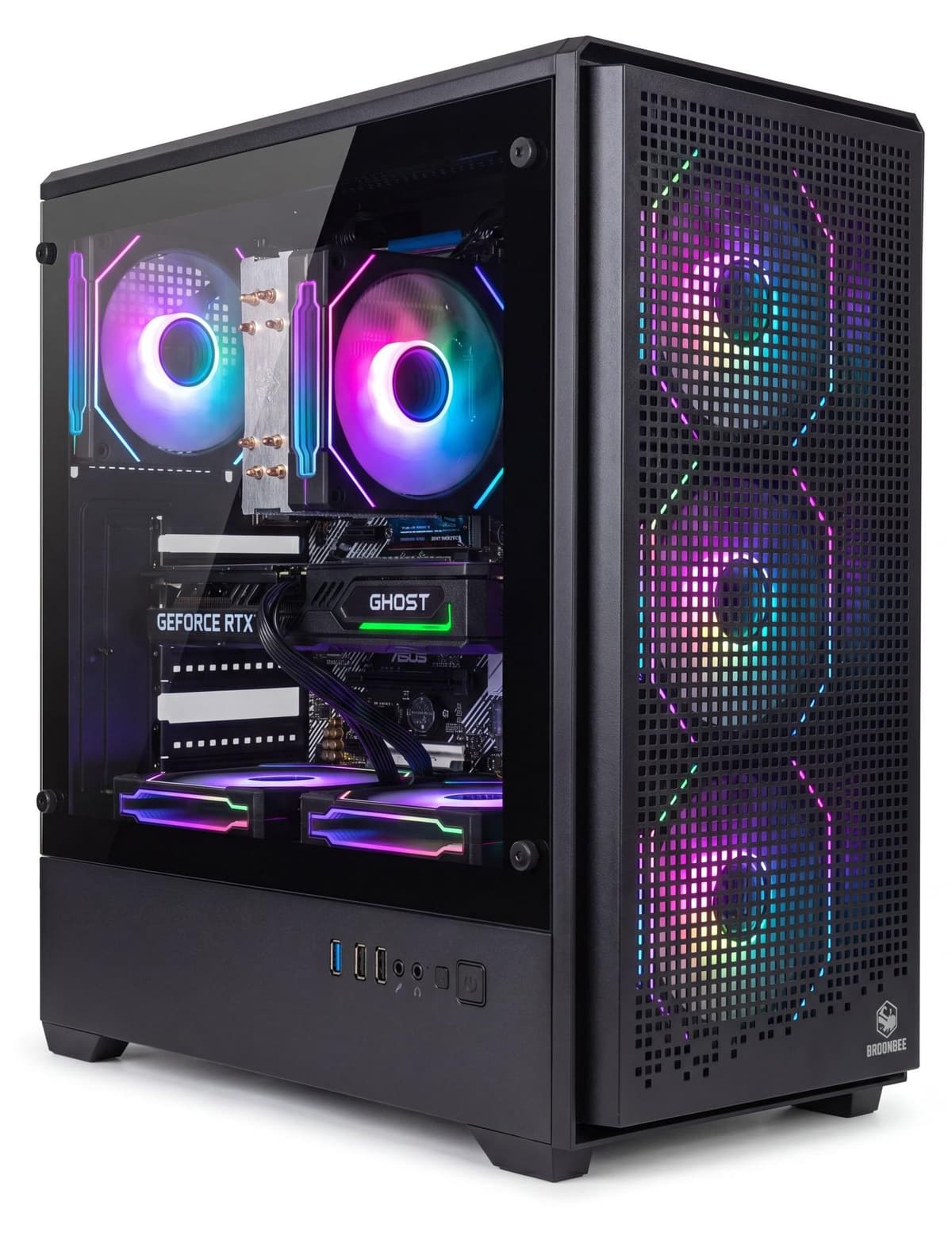 Gaming PC High End | NVIDIA RTX 3050 6GB | 128GB DDR4 RAM 1TB NVMe SSD | Intel 14 Core CPU | ARGB Lüfter mit Fernbedienung | WLAN | Windows 11 Pro