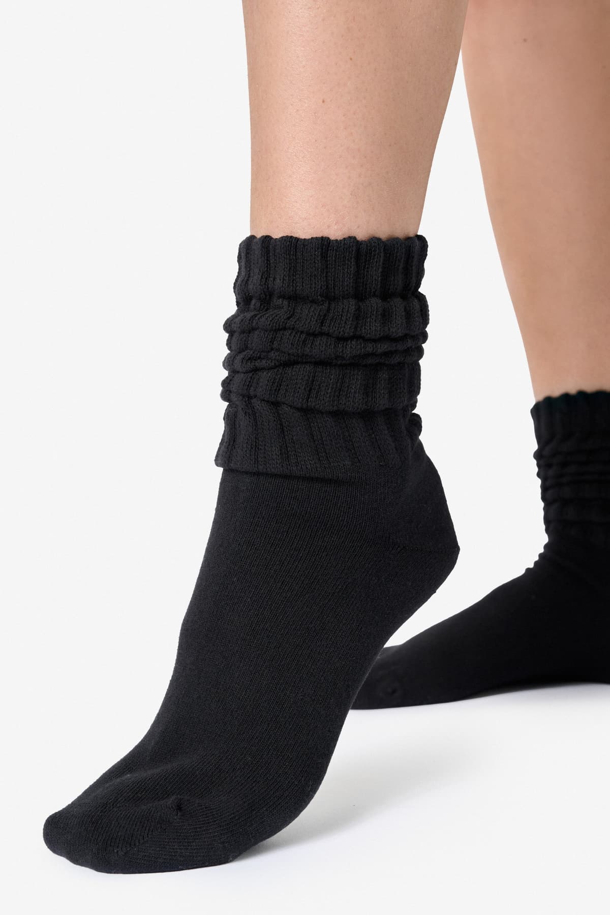 FAMME Slouchy Socks White 39-41