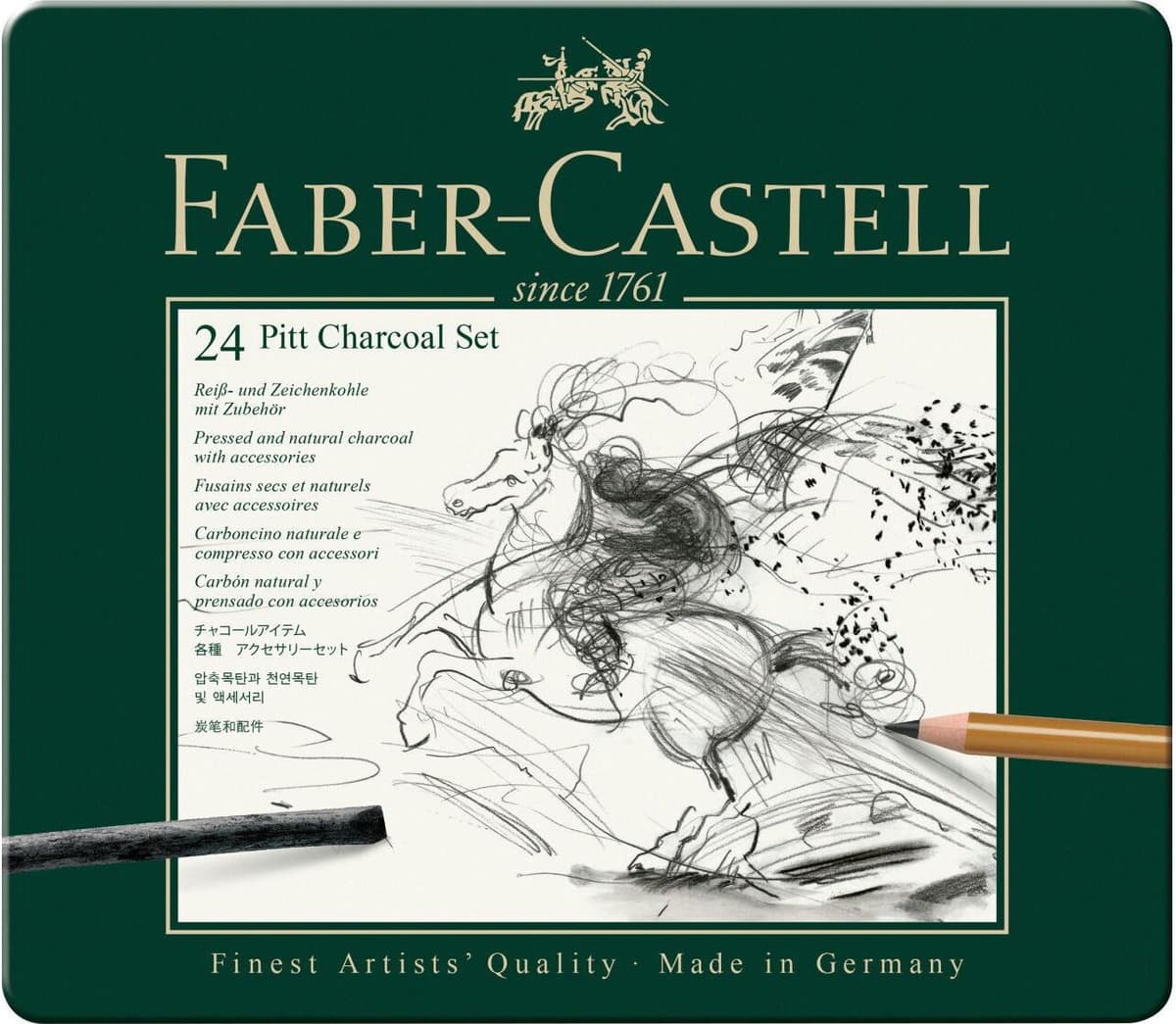 Buntstift FABER-CASTELL "Pitt 24e", schwarz, Stifte, Buntstift schwarz Einheitsgröße