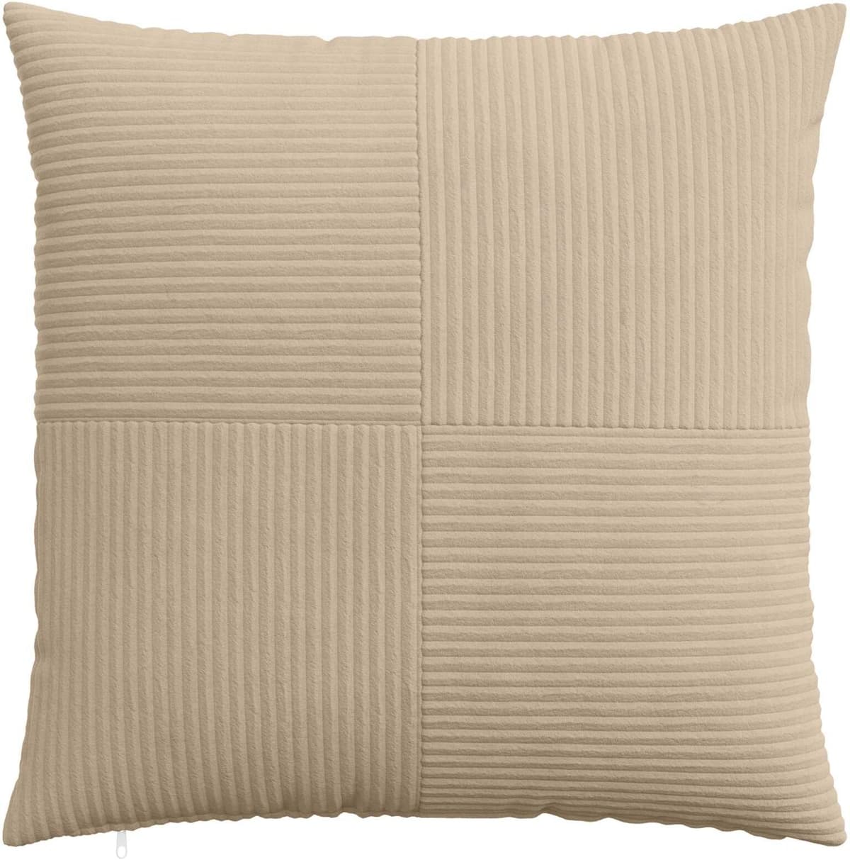 vidaXL Housse de coussin 2 pc ALMELO Taupe 60 x 60 cm velours côtelé