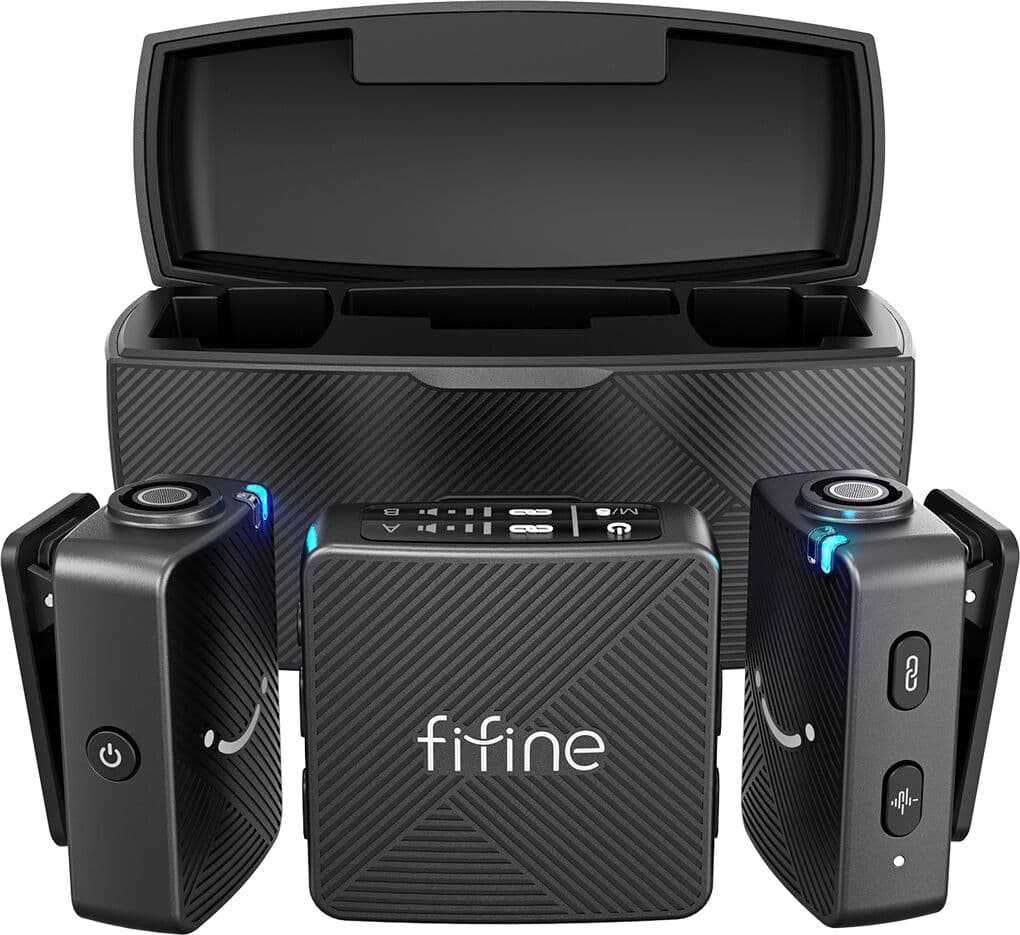 Fifine M9 Dual Wireless Microphone System - Trådløs Mikrofon
