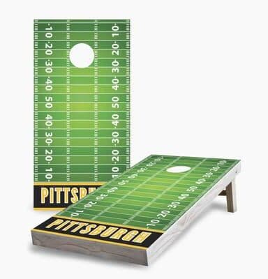 Skip's Garage Pittsburgh Football Cornhole Boards