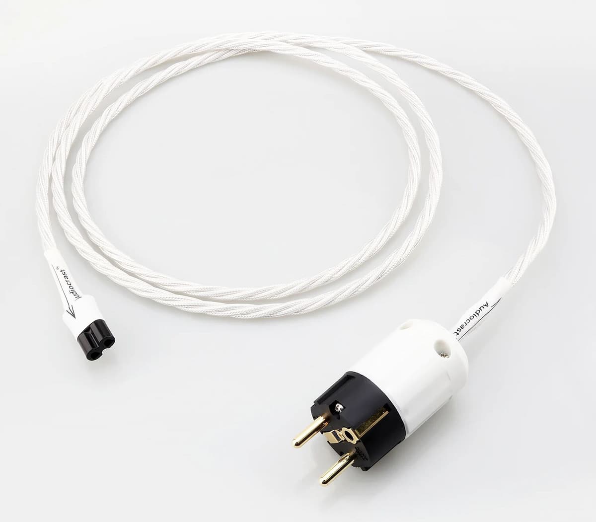 Audiocrast HIFI 7N OCC Audiophile Grade Audio Power Cord EU/US Power Cable with Gold Plated and an Mini8-Shaped Tail Connector