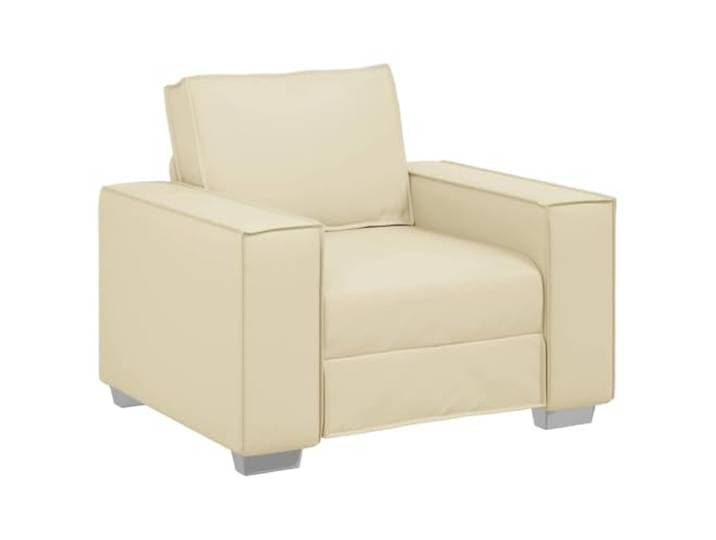 vidaXL Sofa Stoel Crème 100 cm Nep Leer, Woonkamer, moderne bank, stijlvolle zetel, rechthoekig, ademend, duurzaam kunstleer, comfy stoelen