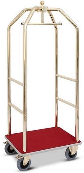 Carrello Portabagagli e Portabiti in Acciaio Ottonato Metalcarrelli - Nero / 99x59x189