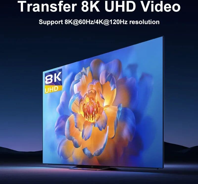ULT－unite 8K60Hz Displayport to HDMI Adapter DP Source to HDMI Female Converter 10Bit VRR HDR 4K120Hz Display Port Adaptor for Laptop Dell