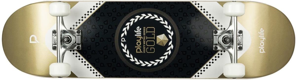 Skateboard PLAYLIFE "Heavy Metal Gold", bunt, Skateboards, Skateboard bunt Einheitsgröße