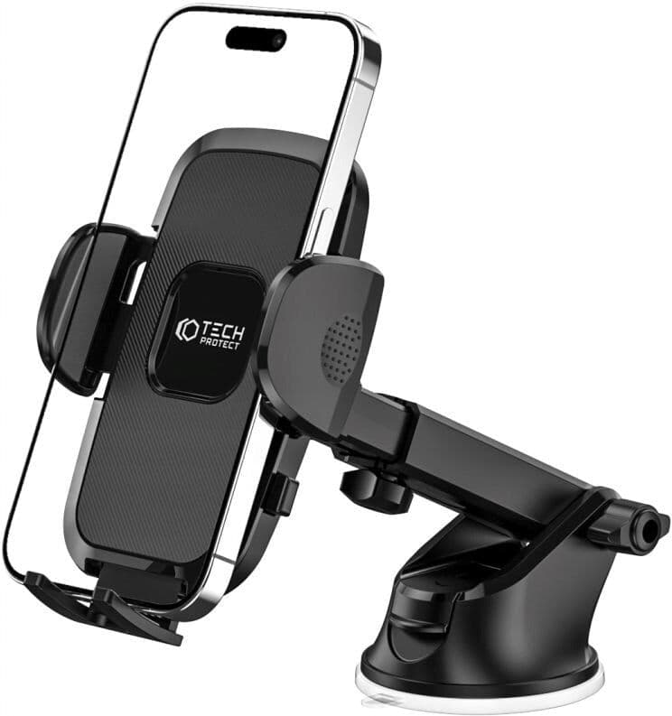 Tech-Protect V3 Mobilholder til bil - Instrumentbræt / Forrude - Max Mobil: 60 x 95mm - Sort