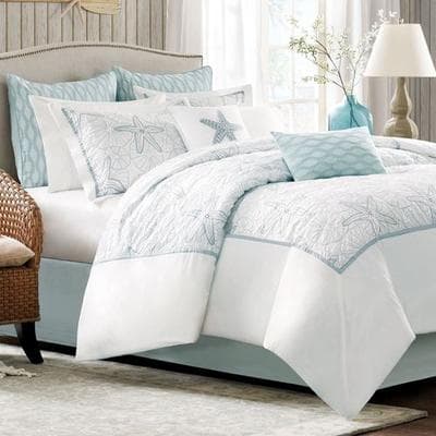 Jla Home/Bed Maya Bay Comforter Set White, King, White