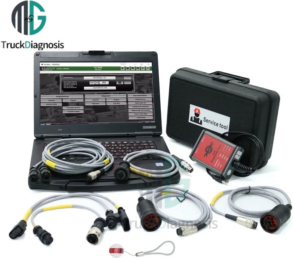 NONE For AGCO FENDT Agricultural Diagnosis Scanner with Laptop For AGCO CANBUS EDT Interface Electronic Diagnostic Tool Heavy Duty