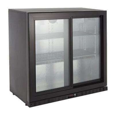 Matériel HORECA Kühltheke mit 2 LED-Schiebetüren, 208 l, 900 × 520 × 850 mm – LG-198S