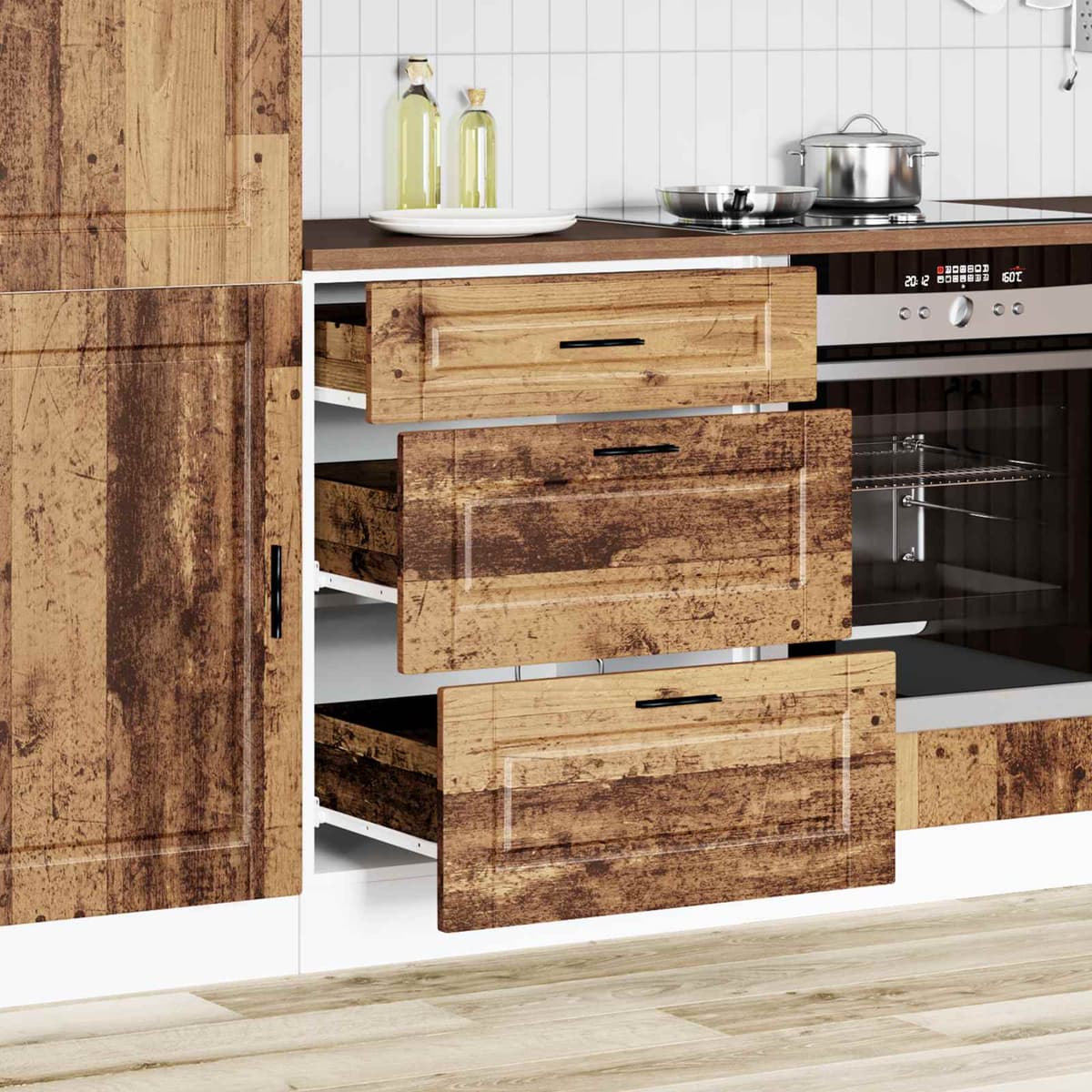 vidaXL Armoire de cuisine Porto vieux bois bois d'ingénierie