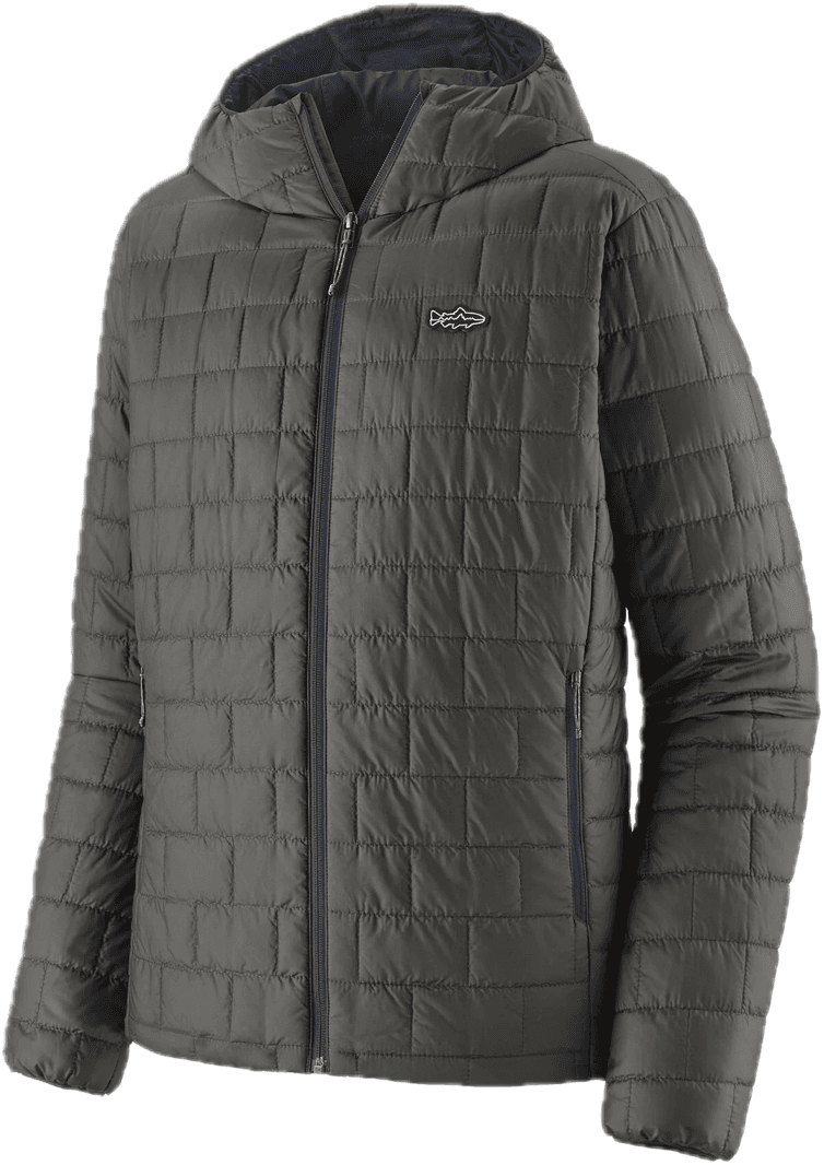 Patagonia M'S Nano Puff Fitz Roy Trout Hoody Forge Grey M