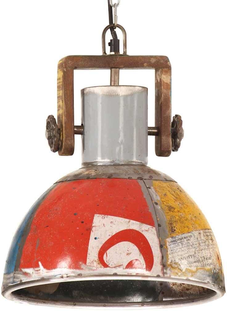 vidaXL Lampe suspendue industrielle 25 W Multicolore Ronde 30 cm E27
