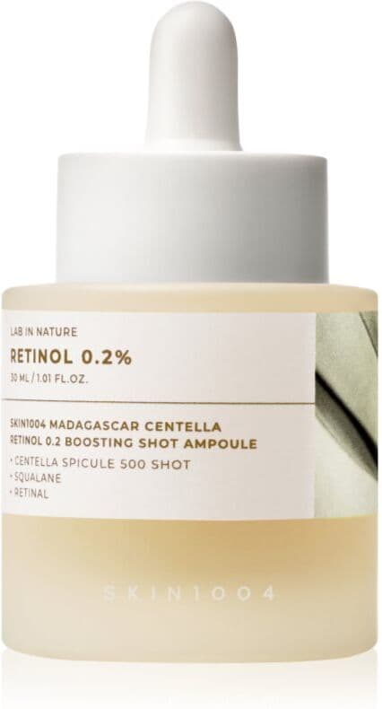 SKIN1004 Lab In Nature Retinol 0.2% Boosting Shot Ampoule serum regenerujące przeciwzmarszczkowe zwiększenie elastyczności skóry 30 ml