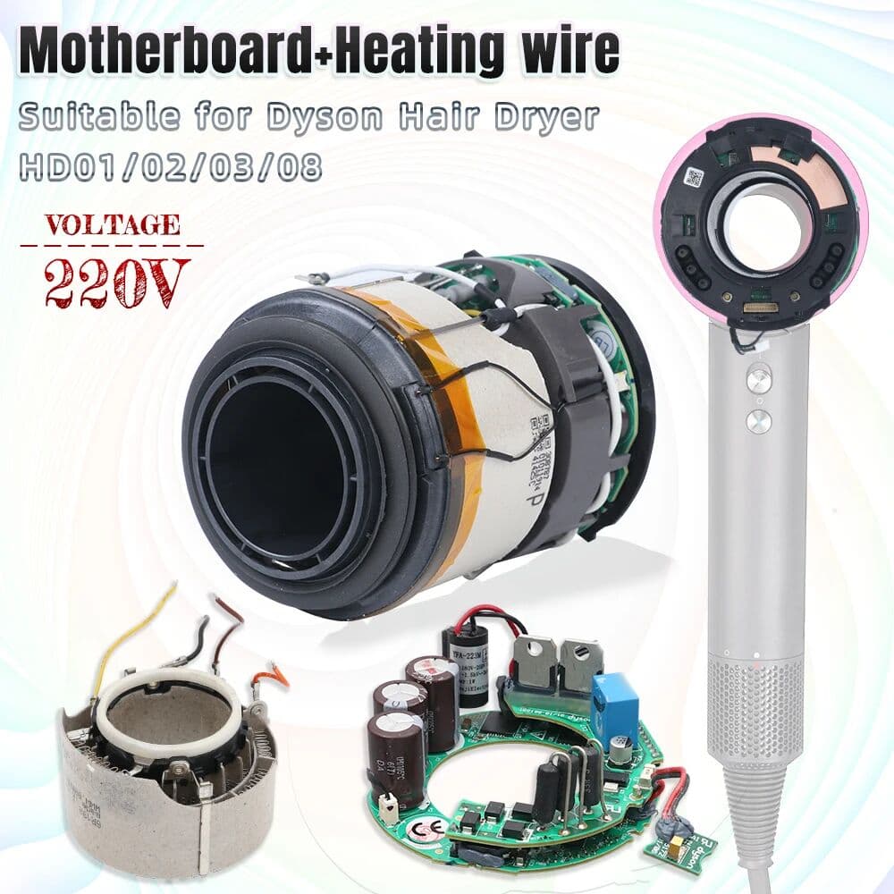NONE 220V Voltage Heating Coil Mainboard Mothboard Repair Part for Dyson Hair Dryer HD01 HD02 HD03 HD08 Disassembly Accessories