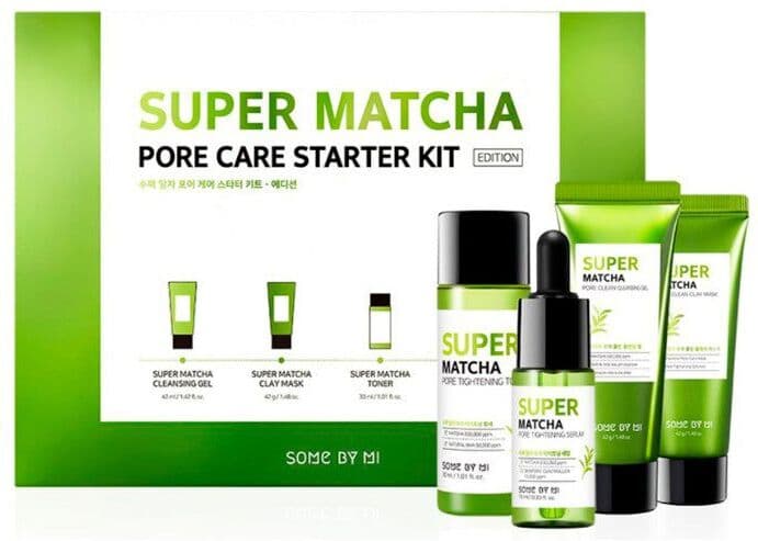 Some By Mi - Super Matcha Pore Care Starter Kit Travel-sized Gift Box