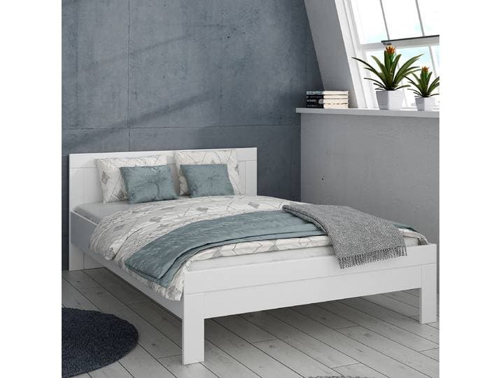 Lit simple 140 x 200cm Blanc