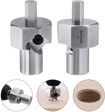 Inspire Curations Workbench Dog Hole Chamfer Reamer Tool 20mm 3 4'' Stainless Steel Drill Attachment 20mm Drill Bit Set
