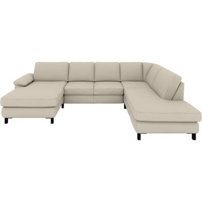 Ecksofa MUSTERRING "MR365", beige (light, grau), B:320cm H:84cm T:219cm, 88% Polyester, 12% Polyacryl, Sofas, Ecksofa, Mit aufliegender 28 cm Armlehne, Material/Funktion wählbar,320 x 219cm
