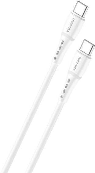 Ven-Dens 60W Silicone USB-C to USB-C Cable Durable & High-Performance VD-DCO05 - White