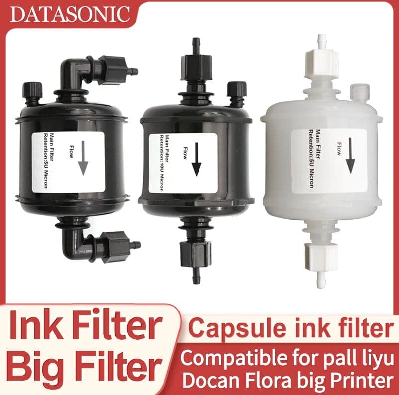 1pcs 10um 5um Capsule Ink Filter for Inkjet Printer Big Filter for Pall Liyu Myjet Vista Solvent Ink UV DTF Printer Filter White