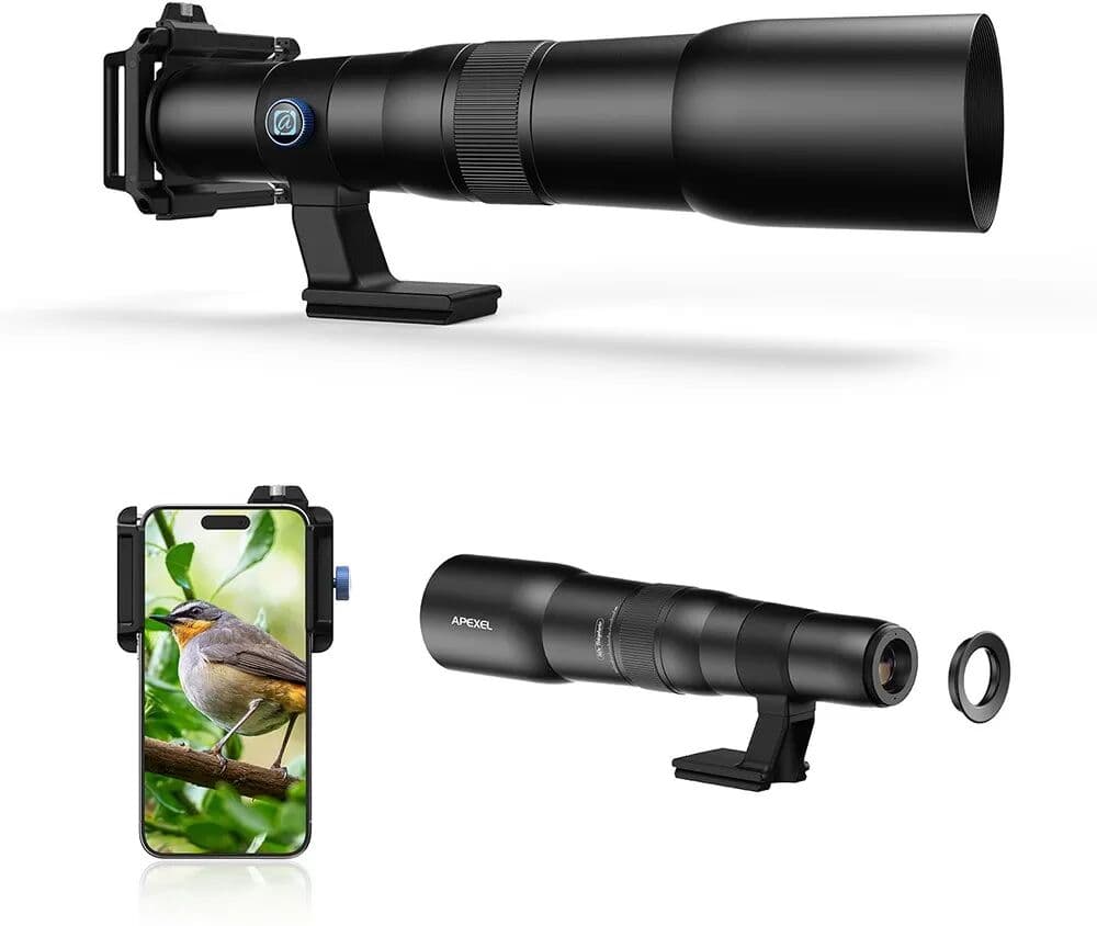 INF Objectif Télescope Smartphone Zoom 50x - Mise au Point Interne Haute Définition Compatible avec Huawei, Samsung, APPLE,