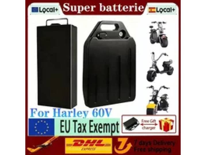 Gratis verzending, krachtige accu, 60V 20Ah-40Ah, 18650 lithium accu met volle capaciteit, geschikt voor 250W~3000W, voor Harley elektrische voertuigen CityCoco elektrische scooter accu