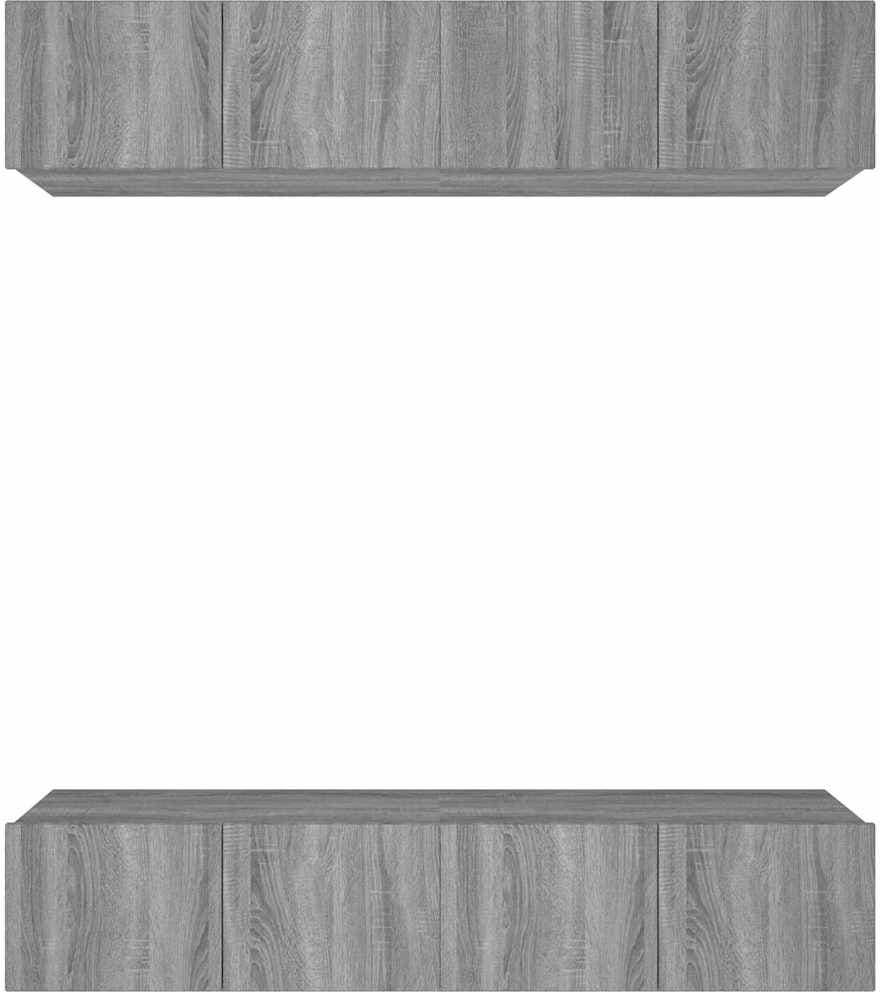 vidaXL Meubles TV 4 pcs sonoma gris 80x30x30 cm bois d'ingénierie