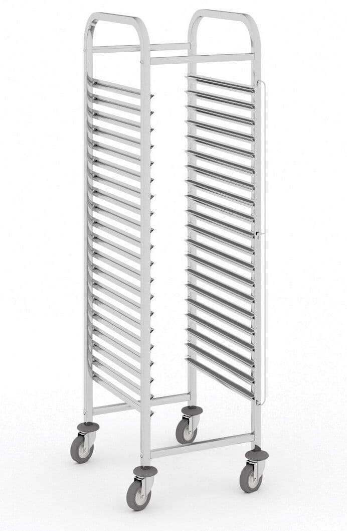 B2B Partner Wózek ze stali nierdzewnej na blachy, 15 poziomów, 1700 x 470 x 620 mm