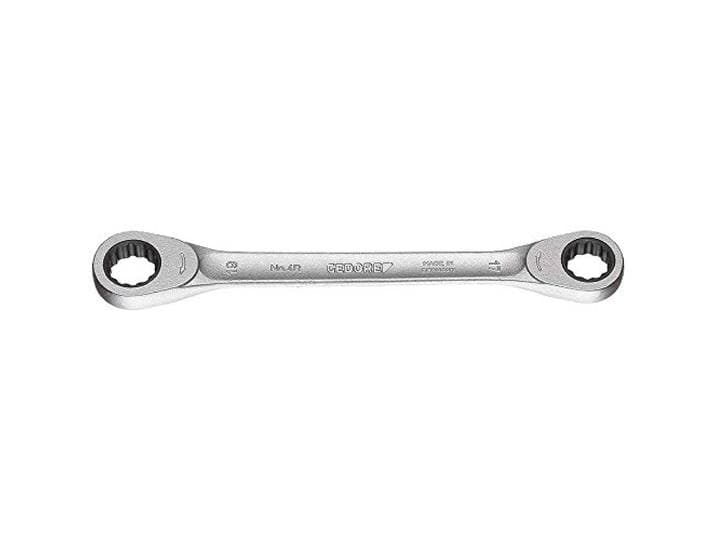 GEDORE Dubbele ringratelsleutel, 10 x 11 mm, hoogwaardige ratelsleutel voor professionals, duurzaam, nauwkeurig en betrouwbaar, ideaal voor handwerk en industrie
