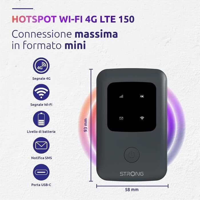 STRONG Router 4gmifi150c-grigio Scuro