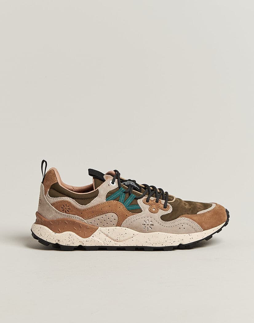 Flower Mountain Yamano 3 Suede/Nylon Sneaker Cream/Brown men 43 Brun