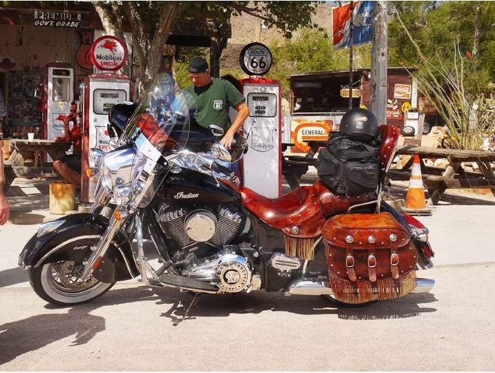 Fototapete PAPERMOON Motorrad , bunt, B:4,5m L:2,8m, Vlies, Tapeten, Fototapete