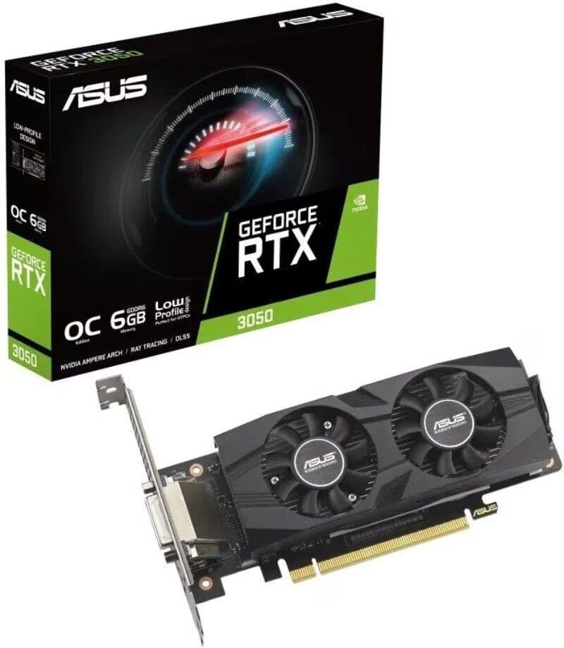 Asus Tarjeta Grafica Geforce Rtx 3050 Lp Brk Oc Edition 6gb Gddr6 Perfil Bajo Talla Única Unisex