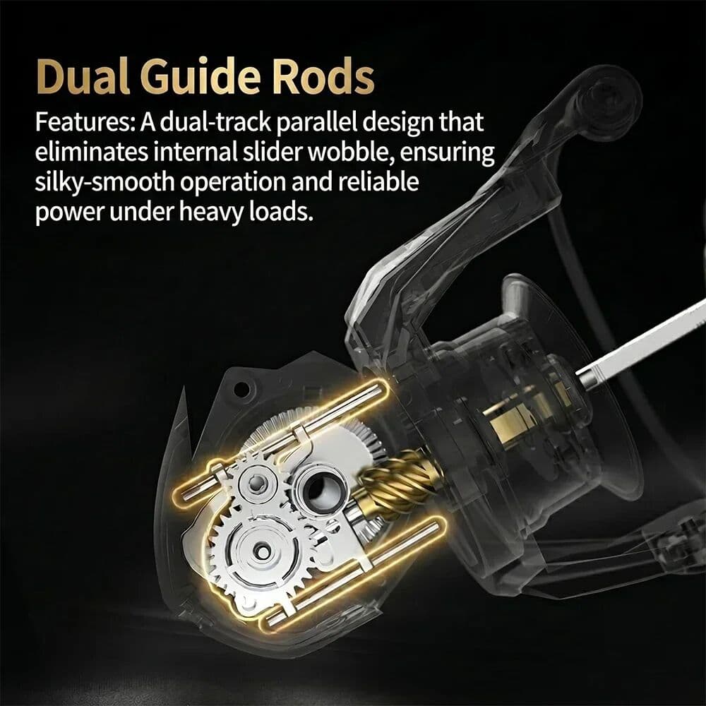 Huidiao Waterproof Spinning Fishing Reel Slow Oscillation Line Lay System 7+1BB 5.2:1 CNC Metal Spool for Lure Finesse Fishing