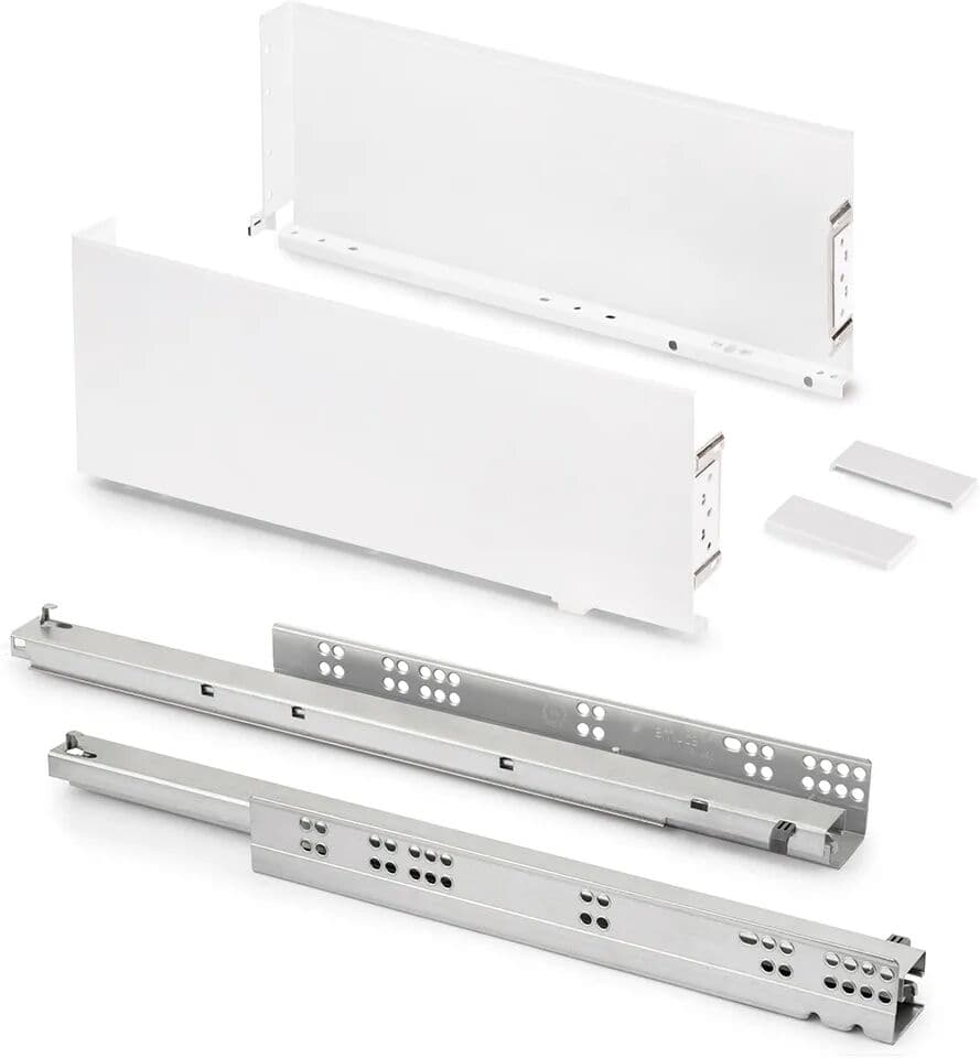 Emuca Cajón Exterior Simplex 25kg 159x490 Mm White One Size