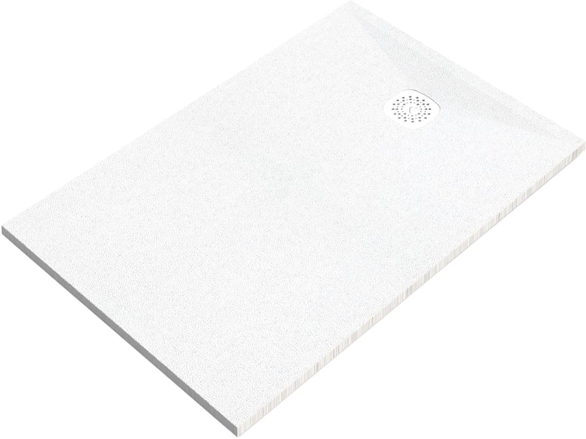 Tecnomat PIATTO DOCCIA HORIZON IN MARMORESINA  CEMENTO BIANCO 70X120 cm H 2 cm PILETTA Ø 90 mm