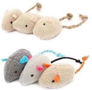 Uplift Treasures Catnip Mouse Toy Set Interactive Plush Cat Toys random Color 50 Pcs