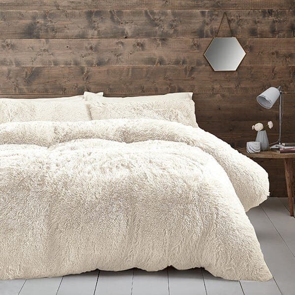 Catherine Lansfield Cuddly Super King Duvet Set Cream