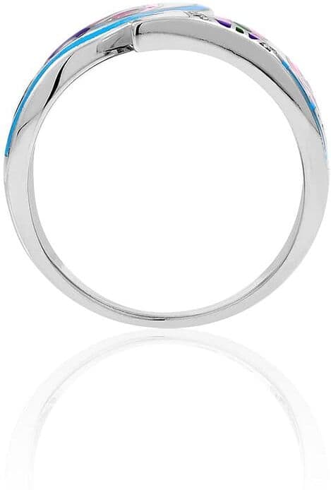 Bague Noïa En Argent 925/1000, Oxyde Et Laque Femme