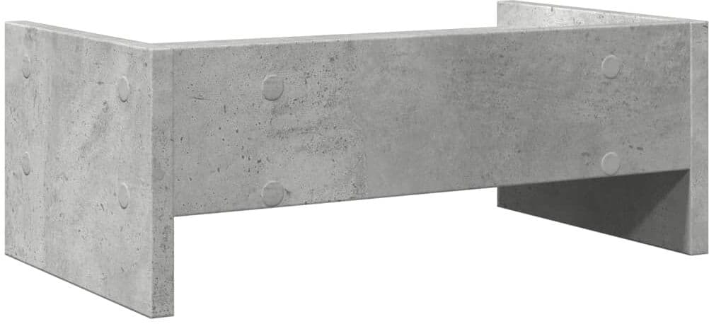vidaXL Support de moniteur gris béton 42x24x16 cm bois d'ingénierie