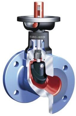 ARI Euro-Wedi Flanschen-Absperrventil 100700050-10 DN 50, PN 6 bis 120 GradC, wartungsfrei