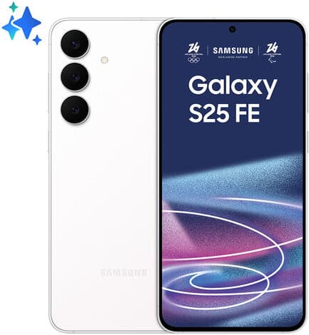 Samsung Galaxy S25 FE, Smartphone AI, Display Dynamic AMOLED 2X 6.7'', Fotocamera 50MP, 8GB RAM, 256GB, Batteria 4.900 mAh, White