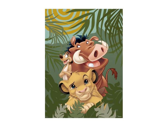 Bild KOMAR Lion King Carefree Trio , bunt (farbe bild(er): bunt), B:30cm H:40cm, Holz, Papier, Bilder, Bild, Wandbild zur Dekoration im Kinderzimmer - ohne Rahmen