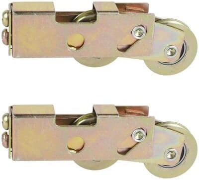 Inspire Essentials Sliding Patio Door Rollers Double Wheel Assembly Kit For Smooth Window And Door Glide yellow 2pcs
