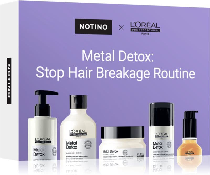 Beauty Discovery Box Notino × L'Oréal Professionnel –⁠⁠⁠⁠⁠⁠ Metal Detox: Stop Hair Breakage Routine zestaw dla kobiet